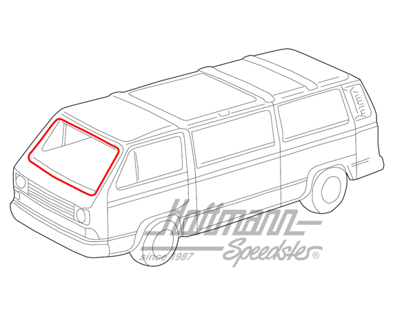 Junta de parabrisas, Furgoneta T3, sin ranura | 251 845 121 | 350-5005