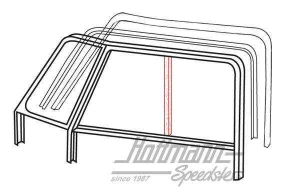 Junta de ventana corredera, vertical, -67 | 211 845 231 | 089-0136
