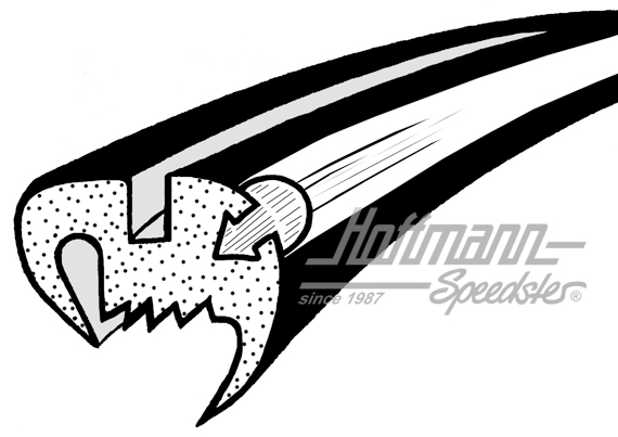 Junta de luneta trasera, Cabriolet, 8.62-5.74 | 151 845 521 D | 020-4847