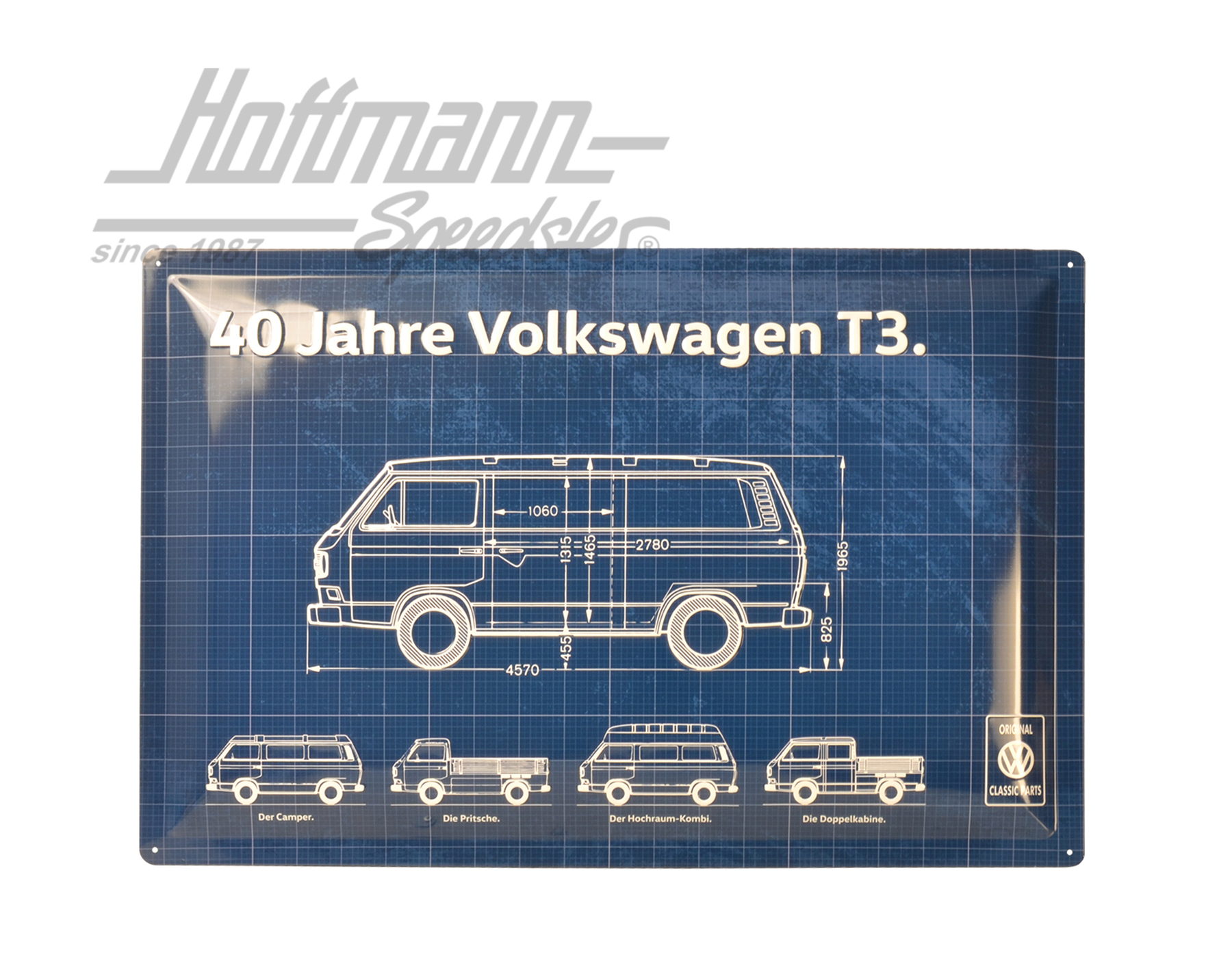 Placa de chapa, 40 Jahre Volkswagen T3 | ZCP 902 968 | 021-0176-42