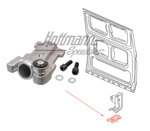 Guía de rodillos, puerta corredera, inferior, iqzuierda | 252 843 405 A | 360-4015-41