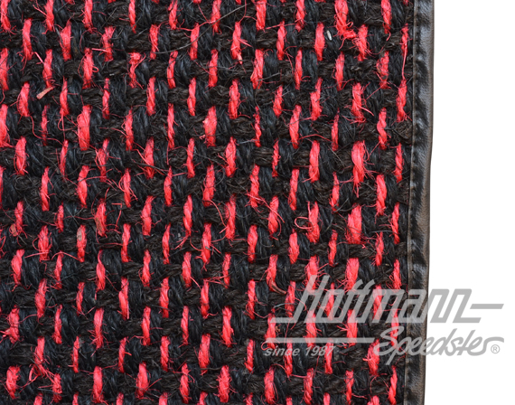 Alfombrillas, fibra de coco, 57-59, rojo / negro                                                    