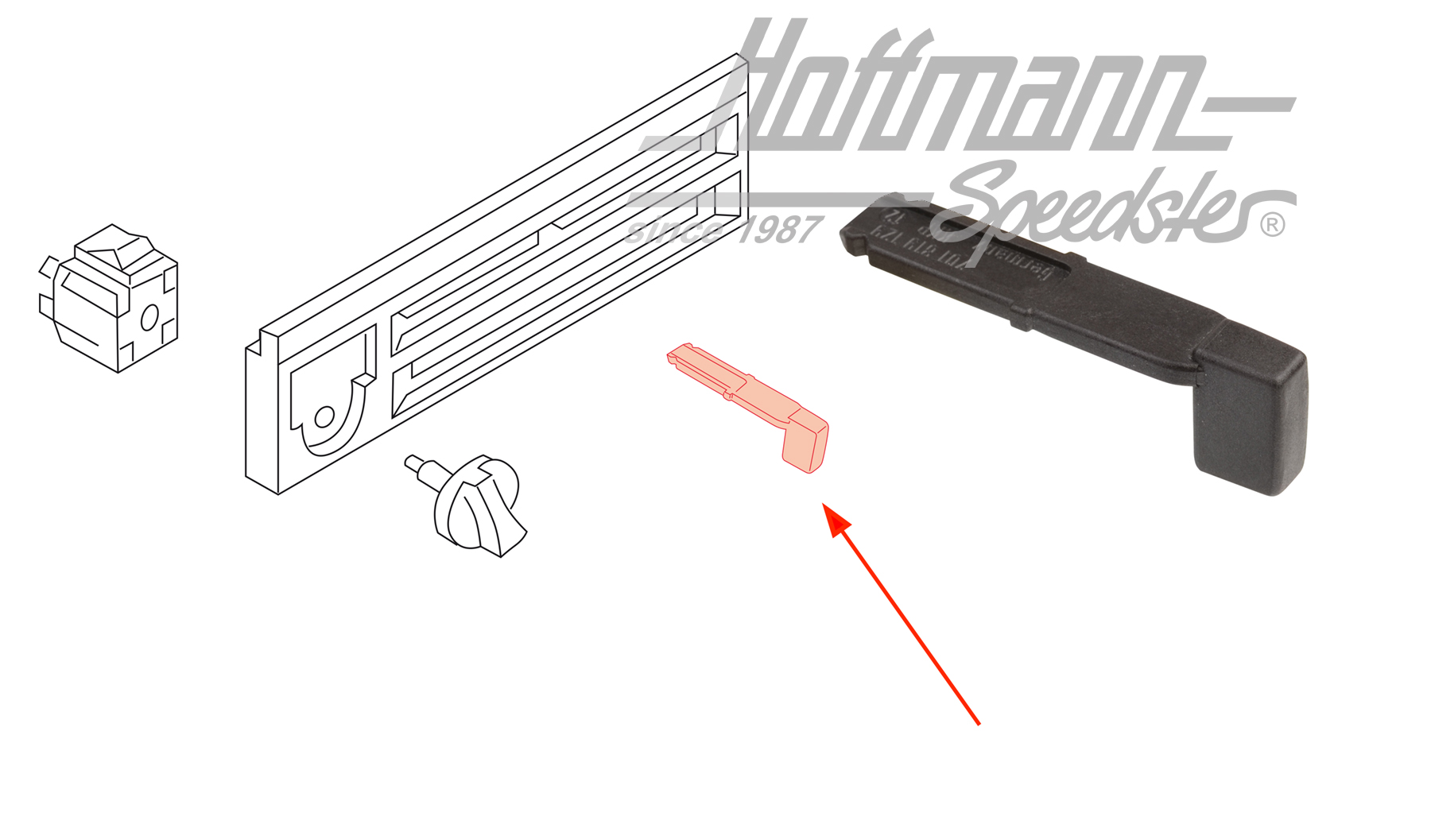 Botón, regulador de la calefacción, Furgoneta T4, 90-95 | 701 819 129  01C | 408-5620