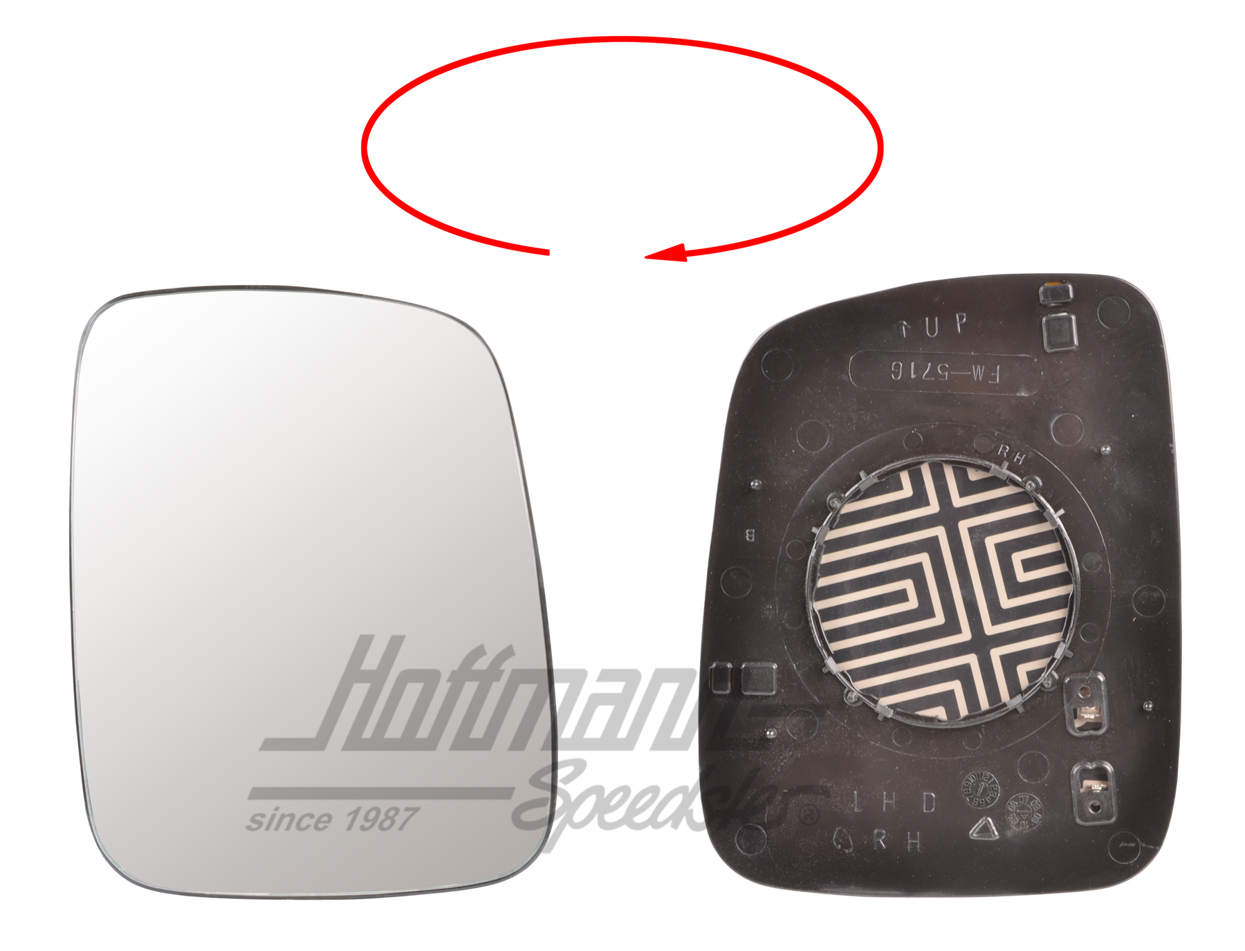 Cristal de retrovisor, eléctrico, convexo, dcha. | 701 857 522 G | 408-6713-02