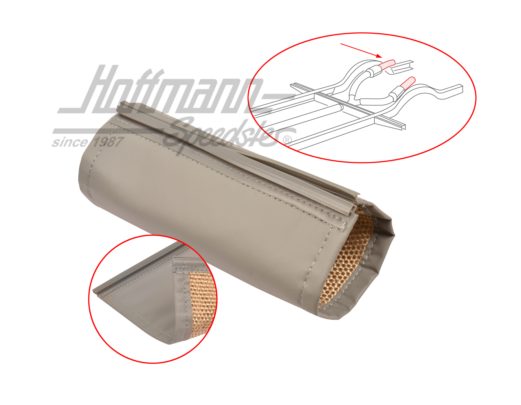 Aislamiento, vinilo, tubo de calefacción, 60 mm | 211 255 719 G | 087-3018-03