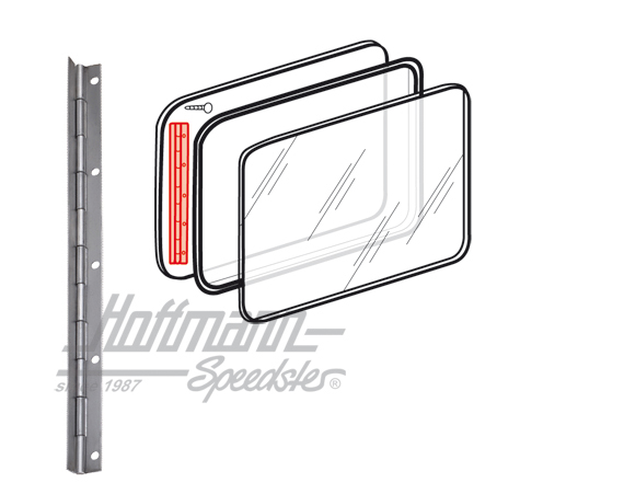 Bisagra, ventanilla pop-out, lateral | 221 809 179 | 089-3840-36