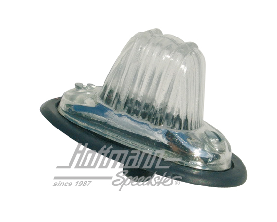 Intermitente corrugado, borde cromado, T1/T2, blanco (pequeño) | 111 953 061 A  weiß | 020-4463-06