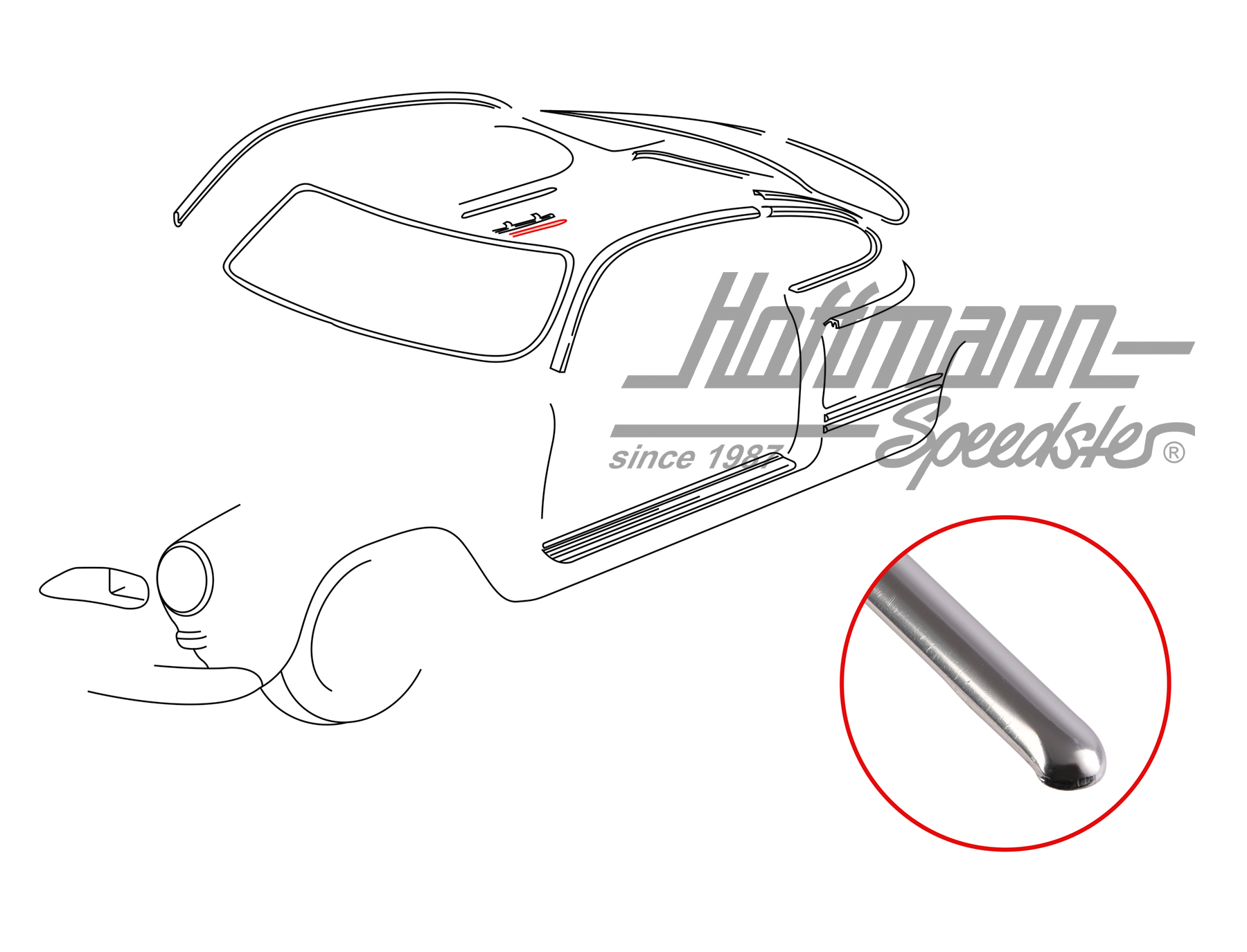 Moldura, revestimiento lateral, central, 9.57-7.67 | 141 853 115 | 066-0028-63